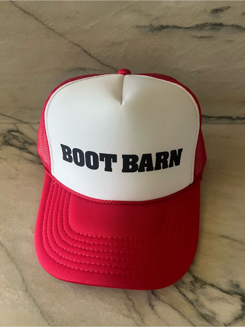 Boot Barn Red & White Trucker Hat